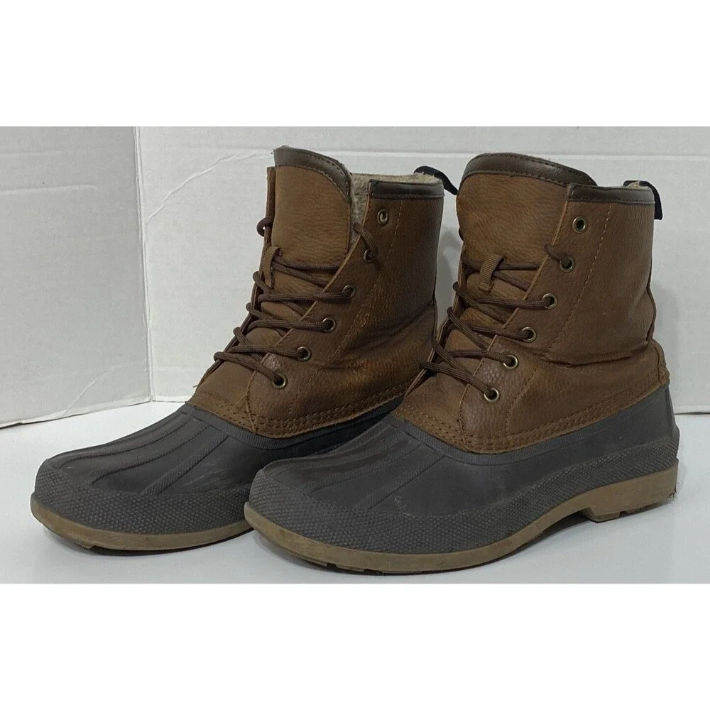 Men's Crown Vintage Weatherproof Lace Up Boot Brown Size 10m Jaxtin